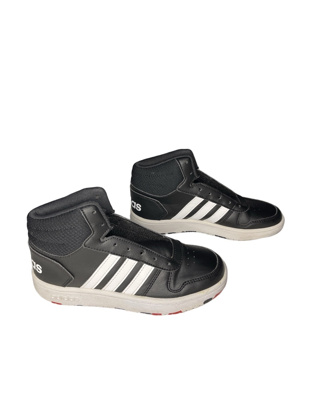 Adidas Hoops 3.0 Mid Sneakers 2 (Little Boy) Black White